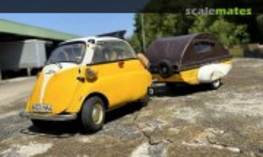BMW Isetta mit Wohnanhänger Piccolino 1:8