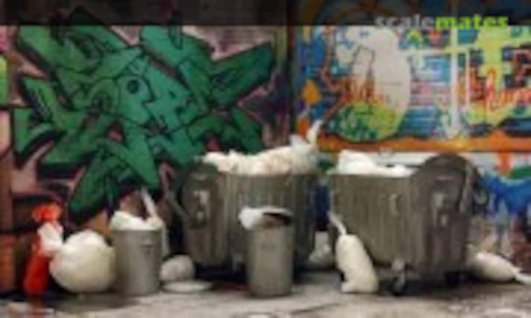 Steel Trash Bins 1:35