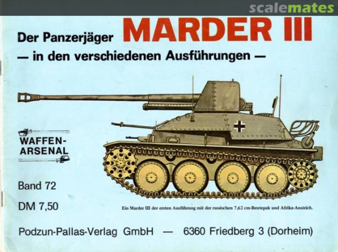 Cover Der Panzerjäger Marder III 72 Podzun-Pallas-Verlag