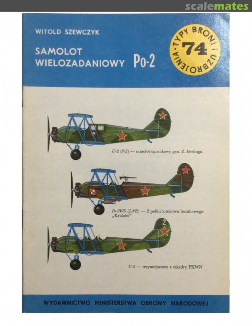 Cover Samolot wielozadaniowy Po-2 74 Wydawnictwo MON Cover Samolot wielozadaniowy Po-2 74 Wydawnictwo MON