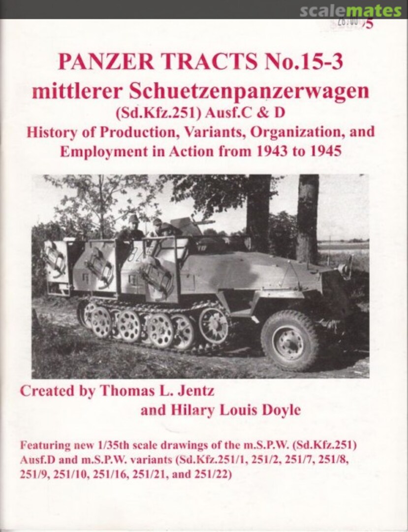 Cover Mittlerer Schuetzenpanzerwagen (Sd.Kfz.251) Ausf. C &amp; D 15-3 Panzer Tracts