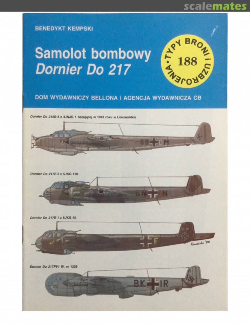 Cover Samolot bombowy Dornier Do 217 188 Wydawnictwo Bellona
