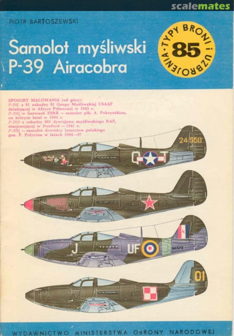Cover Samolot myśliwski P-39 Airacobra 85 Wydawnictwo MON