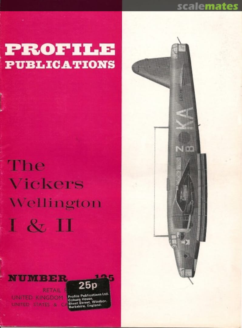 Cover The Vickers Wellington I &amp; II 125 Profile Publications