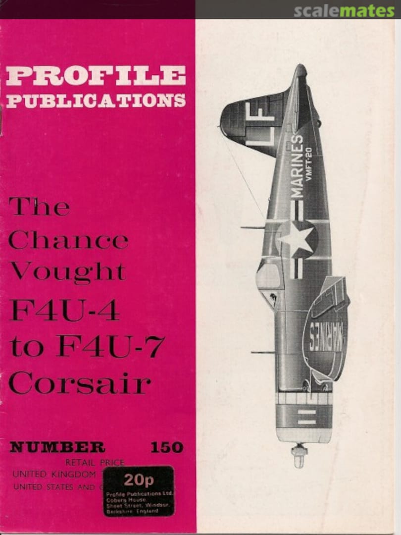 Cover The Chance Vought F4U-4 to F4U-7 Corsair 150 Profile Publications