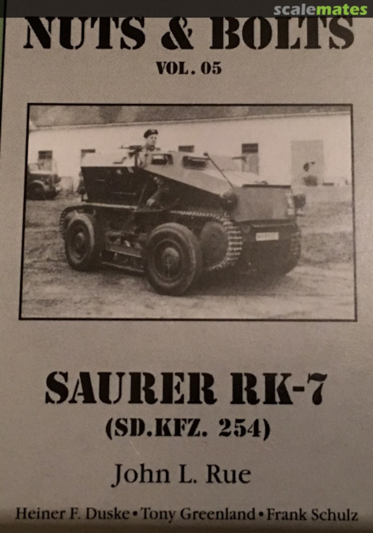 Cover Saurer RK-7 / Sd.Kfz.254 05 Nuts & Bolts Cover Saurer RK-7 / Sd.Kfz.254 05 Nuts & Bolts