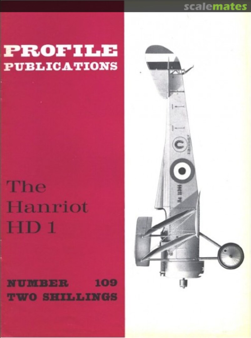 Cover The Hanriot HD 1 109 Profile Publications Cover The Hanriot HD 1 109 Profile Publications