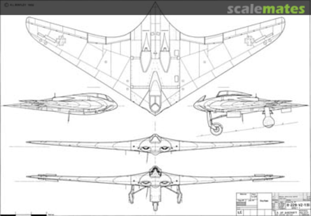 Cover Horten Ho229 V2 drawings  Self-published