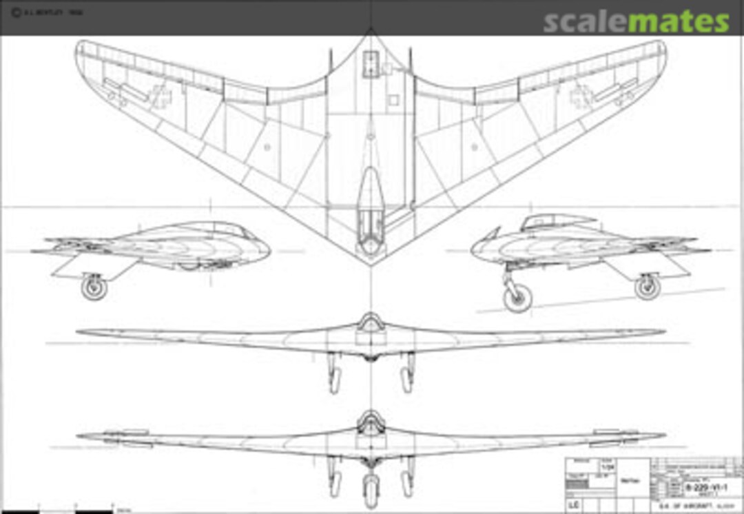 Cover Horten Ho229 V1 drawings  Self-published