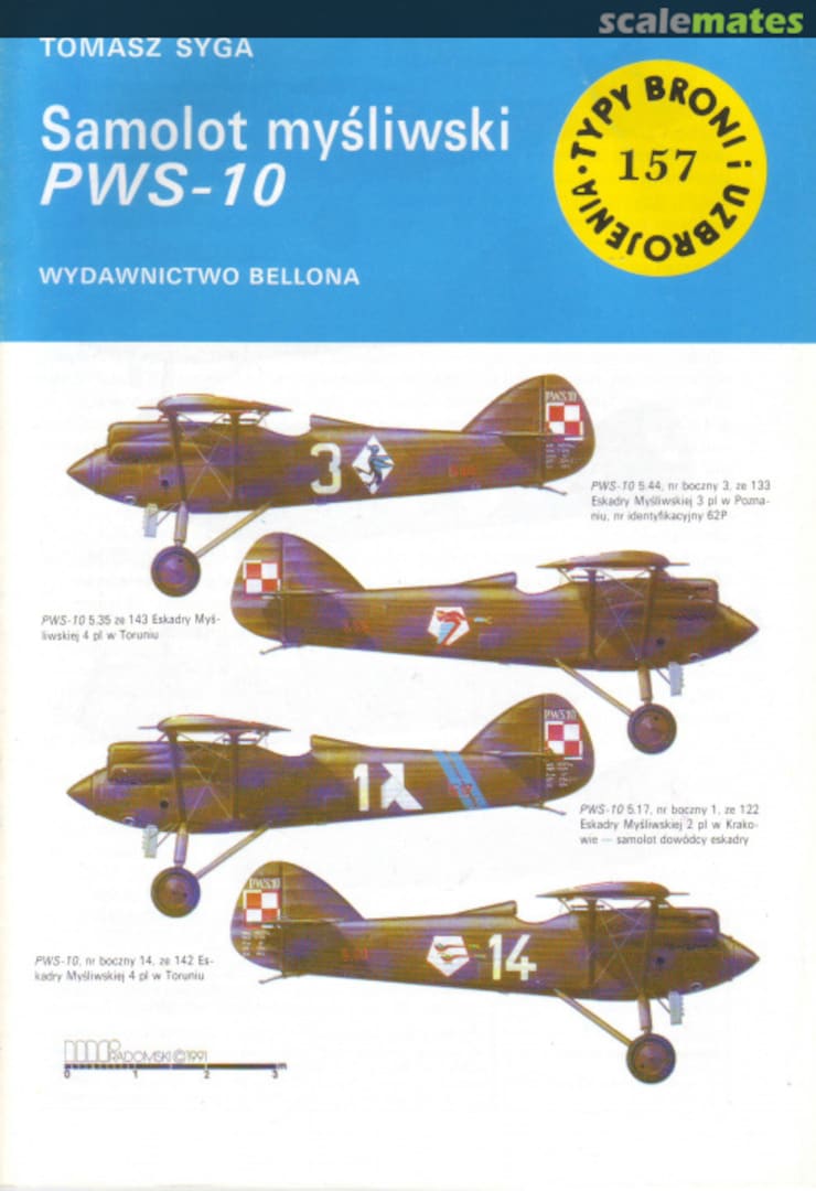 Cover Samolot myśliwski PWS-10 157 Wydawnictwo Bellona Cover Samolot myśliwski PWS-10 157 Wydawnictwo Bellona