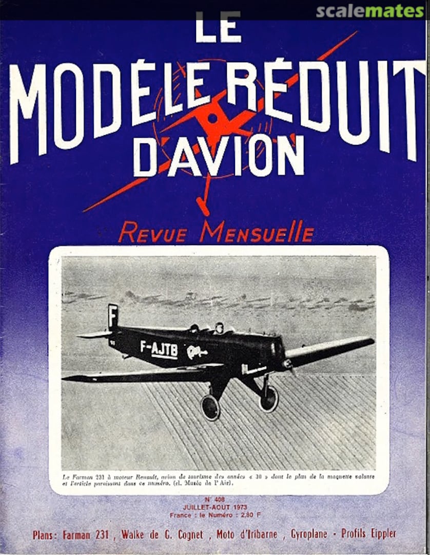 Cover Le Modèle Réduit d'Avion 408 M.R.A.