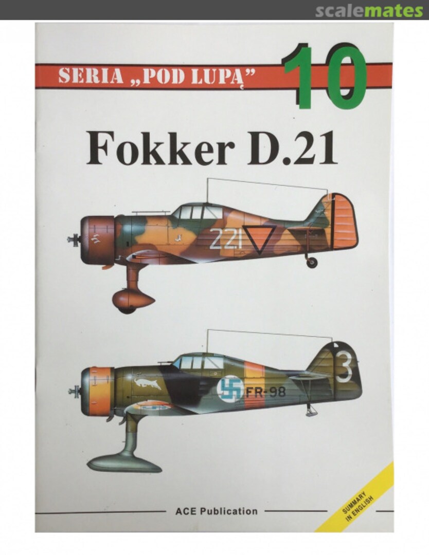 Cover Fokker D.21 10 ACE Publication