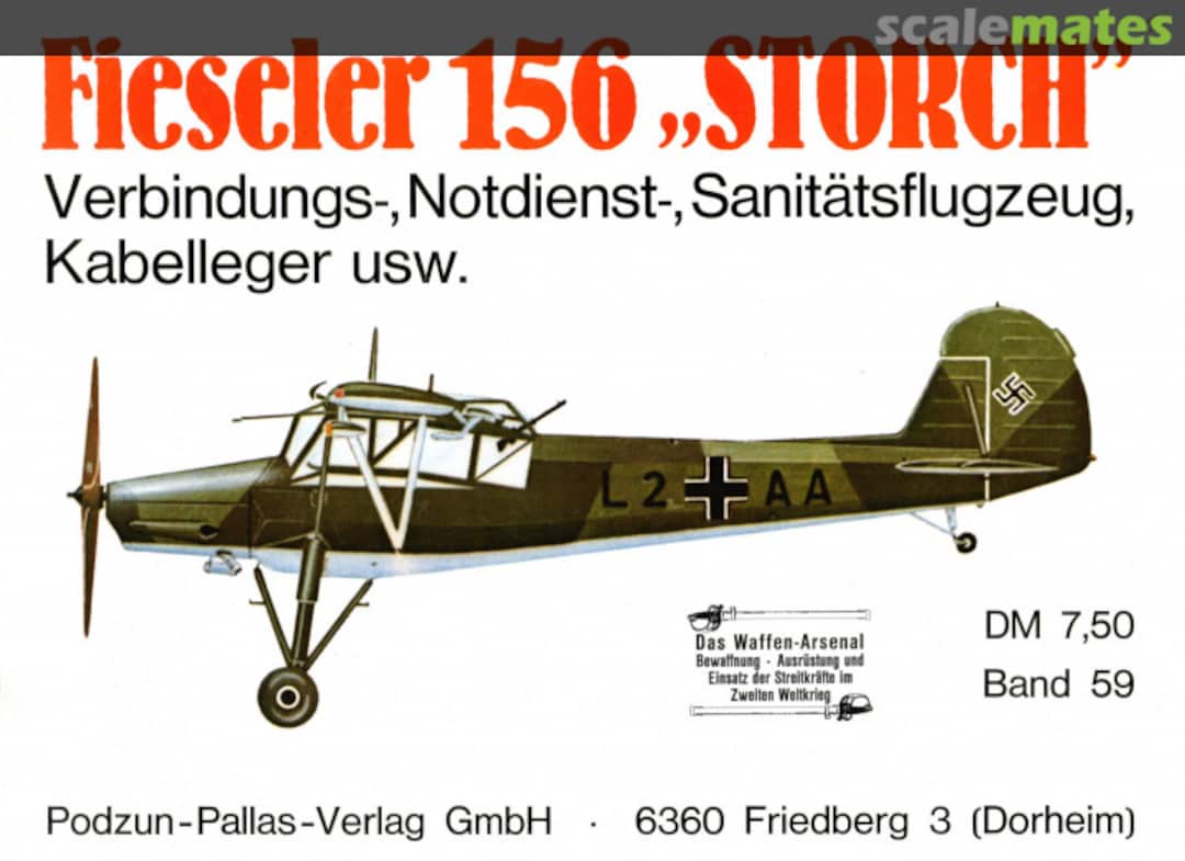 Cover Fieseler 156 "STORCH" 59 Podzun-Pallas-Verlag Cover Fieseler 156 "STORCH" 59 Podzun-Pallas-Verlag