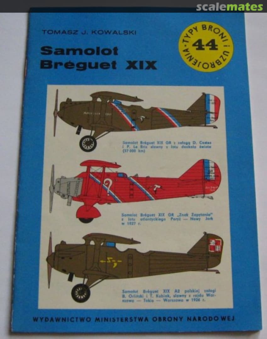 Cover Samolot Breguet XIX 44 Wydawnictwo MON Cover Samolot Breguet XIX 44 Wydawnictwo MON