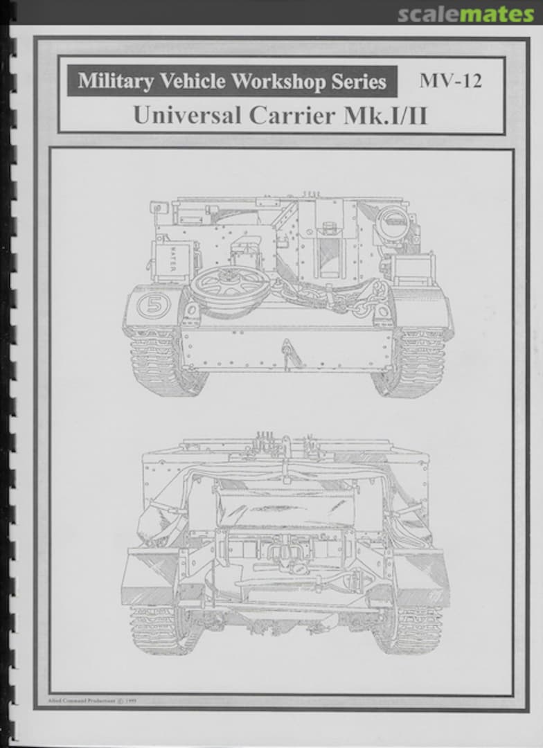 Cover Universal Carrier Mk.I/II MV-12 Allied Command Productions Cover Universal Carrier Mk.I/II MV-12 Allied Command Productions