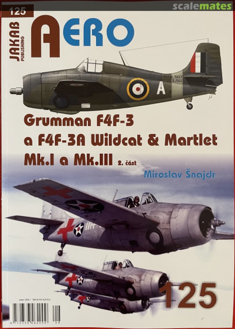 Cover Grumman F4F-3 a F4F-3A Wildcat &amp; Martlet Mk.I a Mk.III 2.část 125 Jakab Publishing
