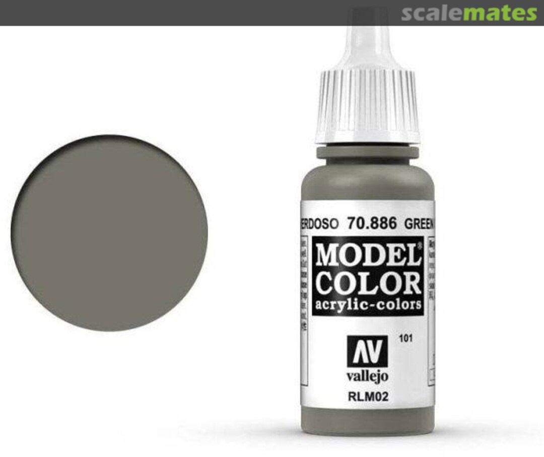 Boxart Green Grey - RLM02 70.886, 886, Pos. 101 Vallejo Model Color
