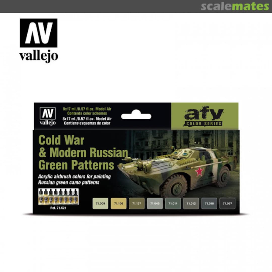 Boxart Cold War & Modern Russian Green Patterns Vallejo Model Air Boxart Cold War & Modern Russian Green Patterns Vallejo Model Air
