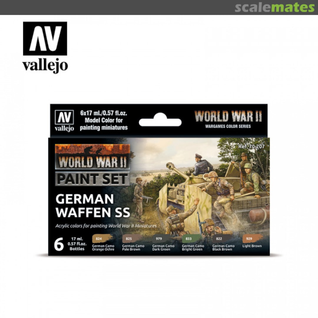 Boxart WWII German Waffen SS Vallejo Model Color Boxart WWII German Waffen SS Vallejo Model Color