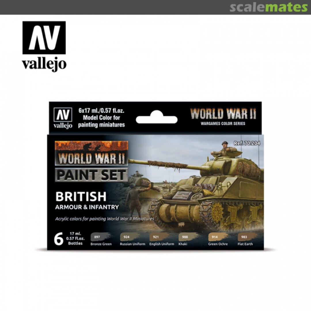 Boxart WWII British Armour & Infantry Vallejo Model Color Boxart WWII British Armour & Infantry Vallejo Model Color