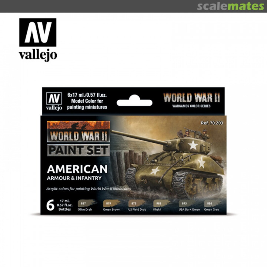 Boxart WWII American Armour & Infantry Vallejo Model Color Boxart WWII American Armour & Infantry Vallejo Model Color