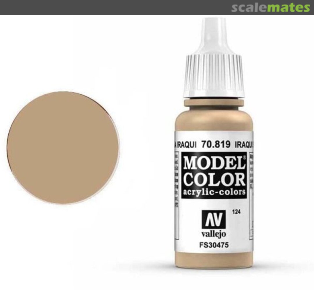 Boxart Iraqi Sand - FS30475 70.819, 819, Pos. 124 Vallejo Model Color Boxart Iraqi Sand - FS30475 70.819, 819, Pos. 124 Vallejo Model Color