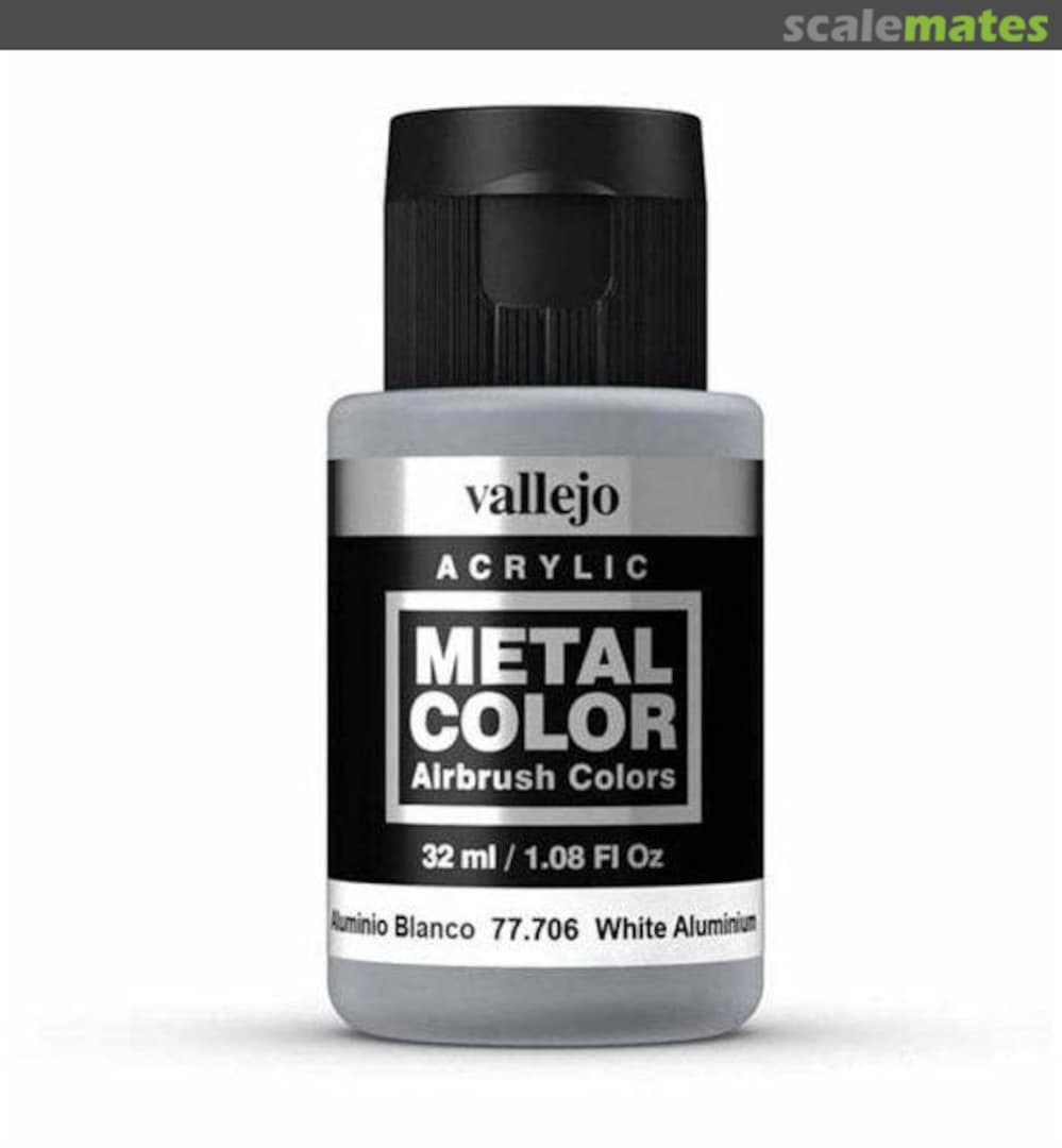 Boxart White Aluminium 77.706 Vallejo Metal Color Boxart White Aluminium 77.706 Vallejo Metal Color