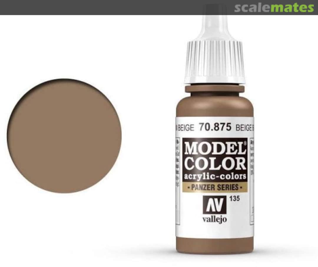 Boxart Beige Brown - FS31090 70.875, 875, Pos. 135 Vallejo Model Color Boxart Beige Brown - FS31090 70.875, 875, Pos. 135 Vallejo Model Color