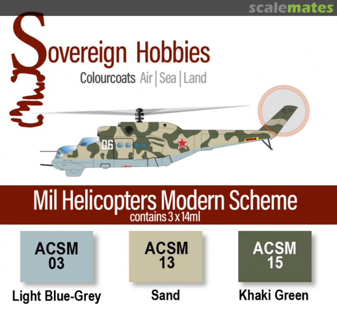 Boxart Colourcoats Set Mil Helicopters Modern Scheme Colourset  Colourcoats (since 2014)