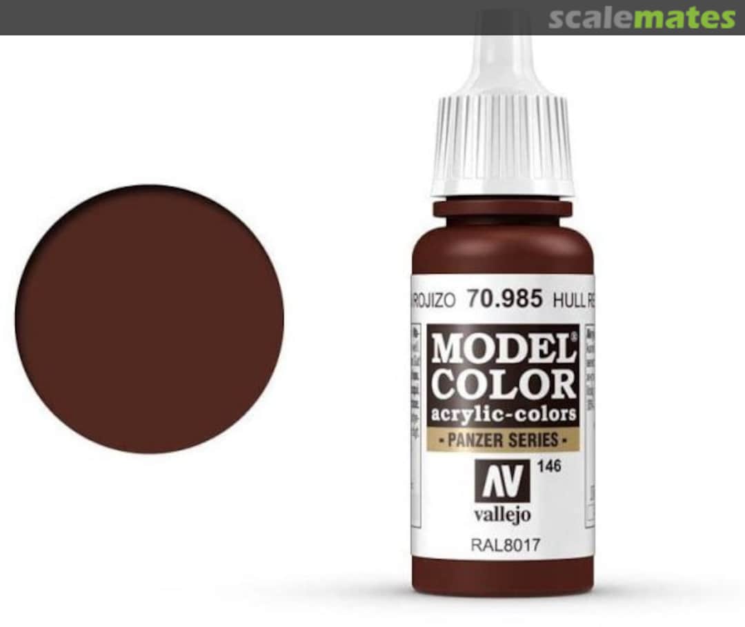 Boxart Hull Red - FS30059 - RAL 8017 70.985, 985, Pos. 146 Vallejo Model Color Boxart Hull Red - FS30059 - RAL 8017 70.985, 985, Pos. 146 Vallejo Model Color