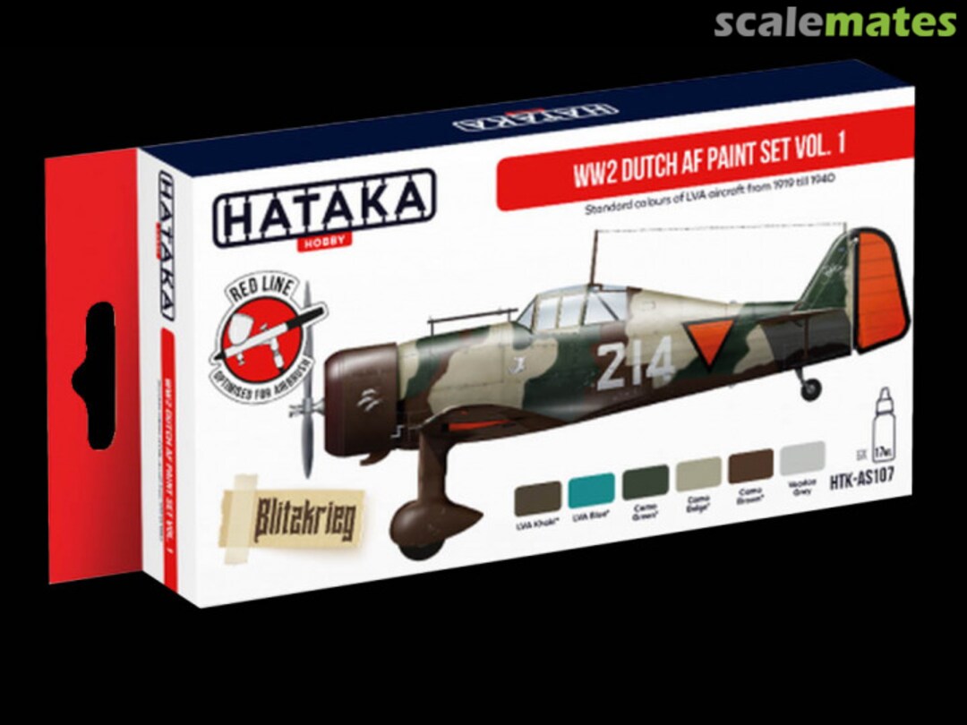 Boxart WW2 DUTCH AF PAINT SET VOL. 1 HTK-AS107 Hataka Hobby Red Line