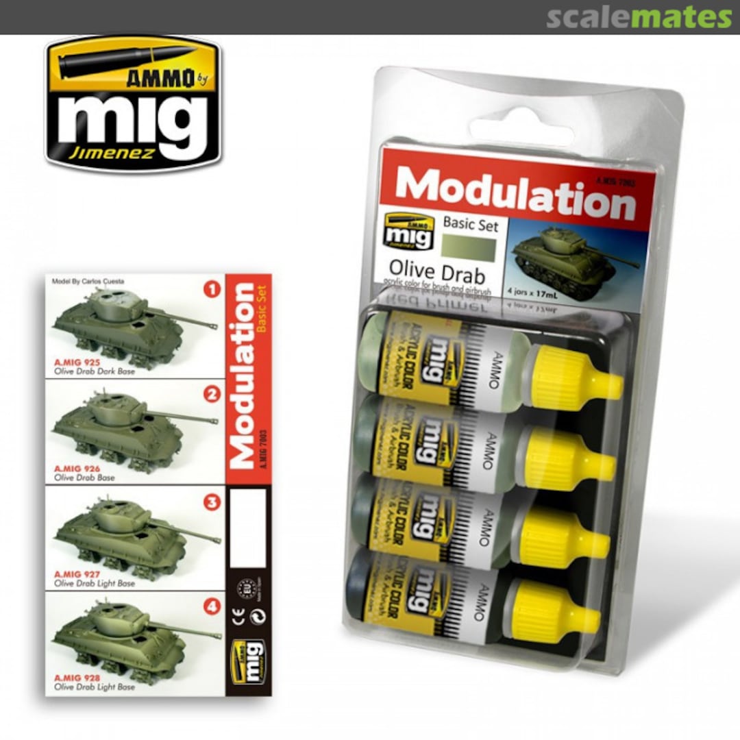 Boxart Olive Drab Modulation Set  Ammo by Mig Jimenez