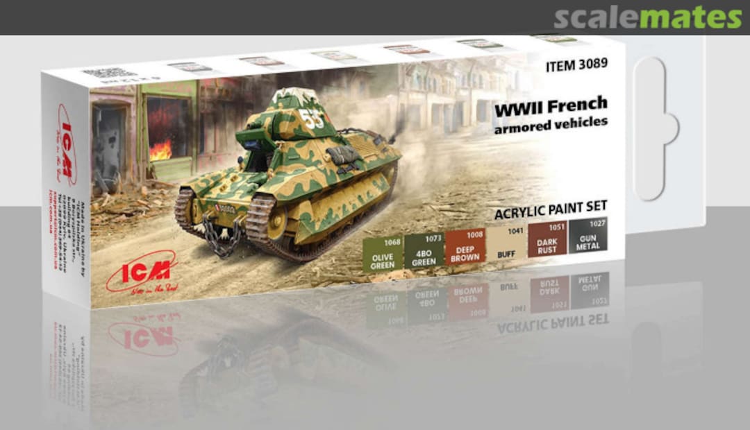 Boxart WWII French armored vehicles  ICM