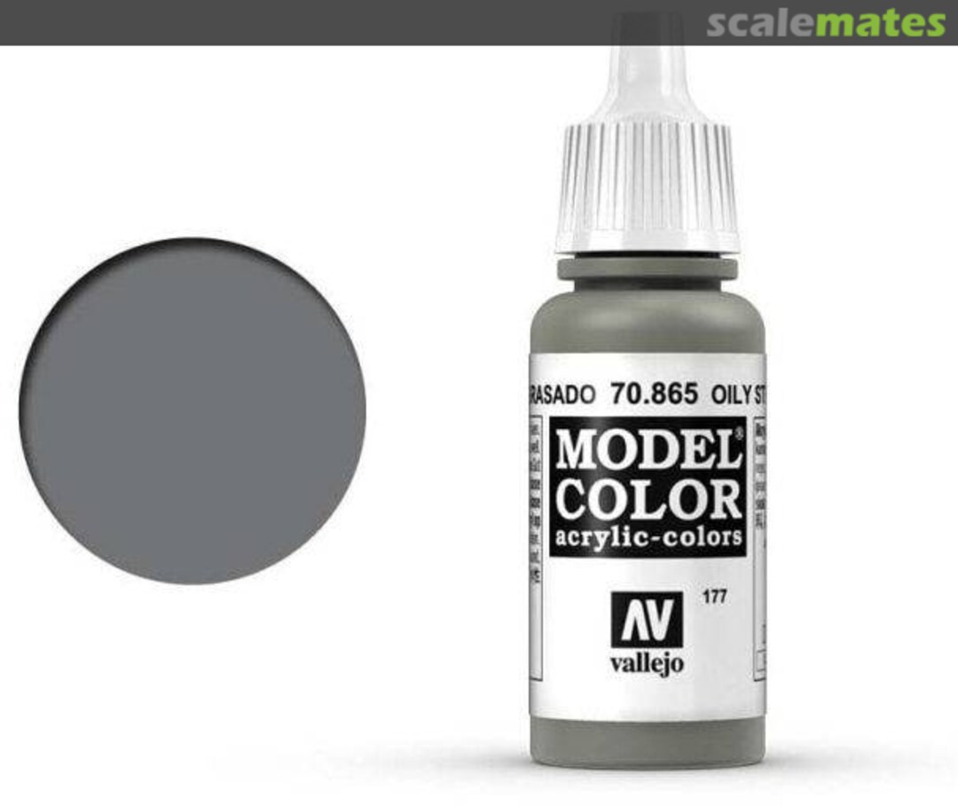 Boxart Oily Steel 70.865, 865, Pos. 177 Vallejo Model Color Boxart Oily Steel 70.865, 865, Pos. 177 Vallejo Model Color