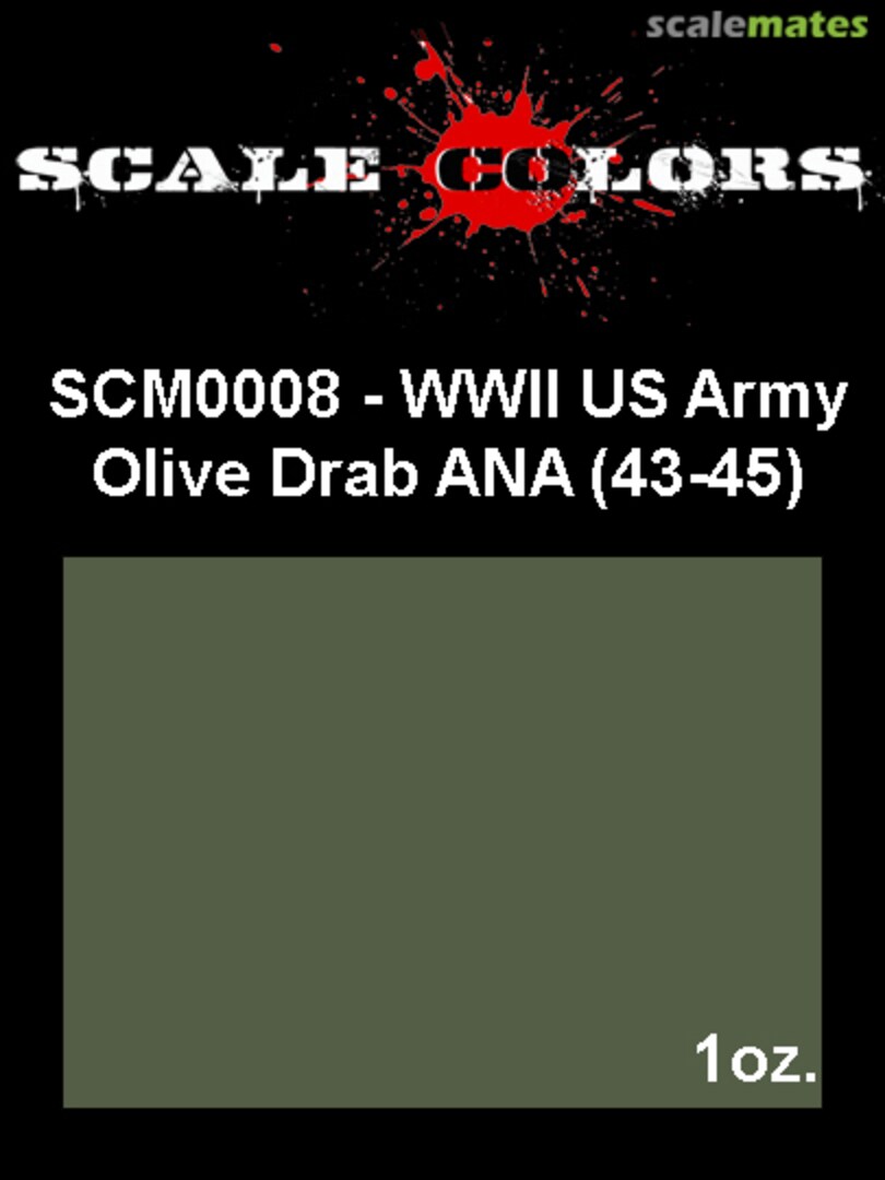 Boxart US Army Olive Drab ANA (43-45) SCM008 Scale Colors Boxart US Army Olive Drab ANA (43-45) SCM008 Scale Colors