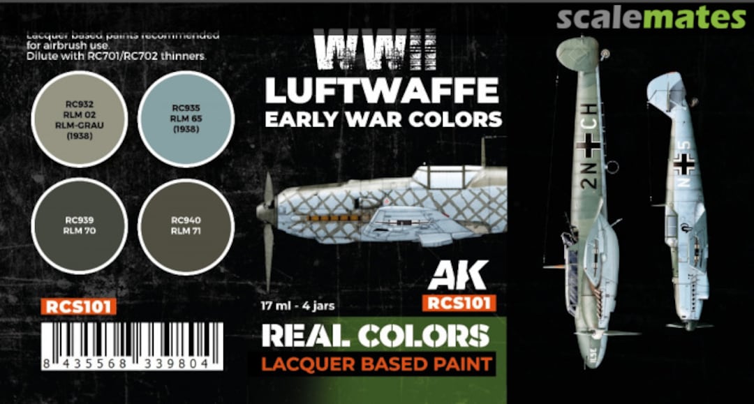 Boxart WWII Luftwaffe Early War Colors  AK Real Colors