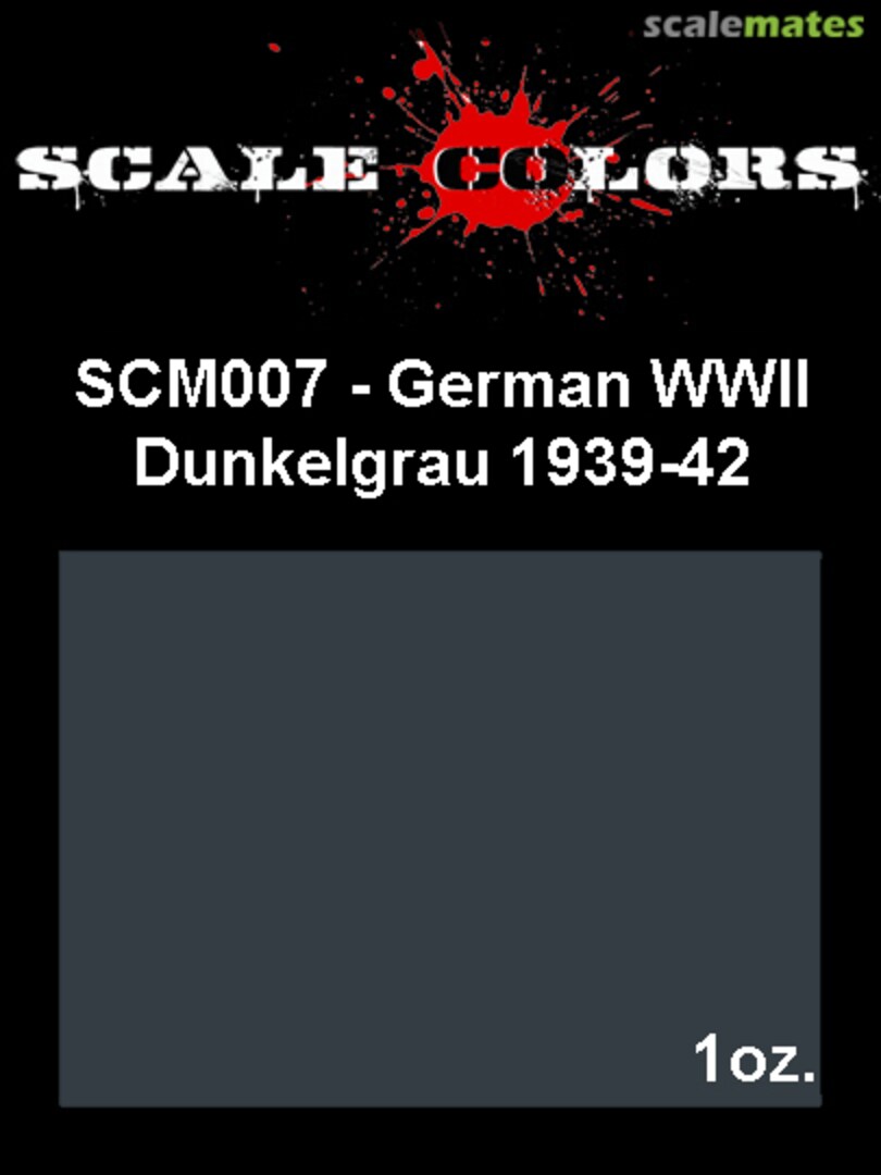 Boxart German WWII Dunkelgrau 1939-42 SCM007 Scale Colors Boxart German WWII Dunkelgrau 1939-42 SCM007 Scale Colors