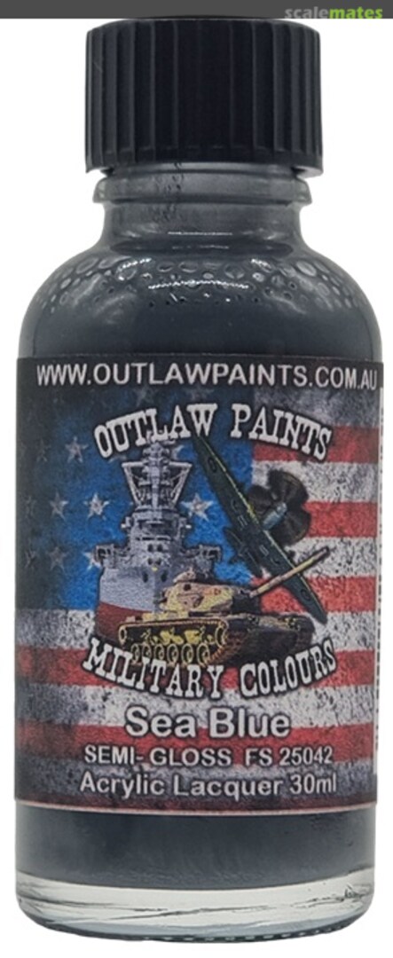 Boxart US Military Colour - Sea Blue SEMI-GLOSS FS25042 OP008MIL Outlaw Paints Boxart US Military Colour - Sea Blue SEMI-GLOSS FS25042 OP008MIL Outlaw Paints