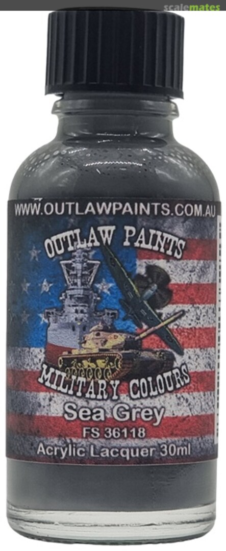 Boxart US Military Colour - Sea Grey FS36118 OP013MIL Outlaw Paints Boxart US Military Colour - Sea Grey FS36118 OP013MIL Outlaw Paints