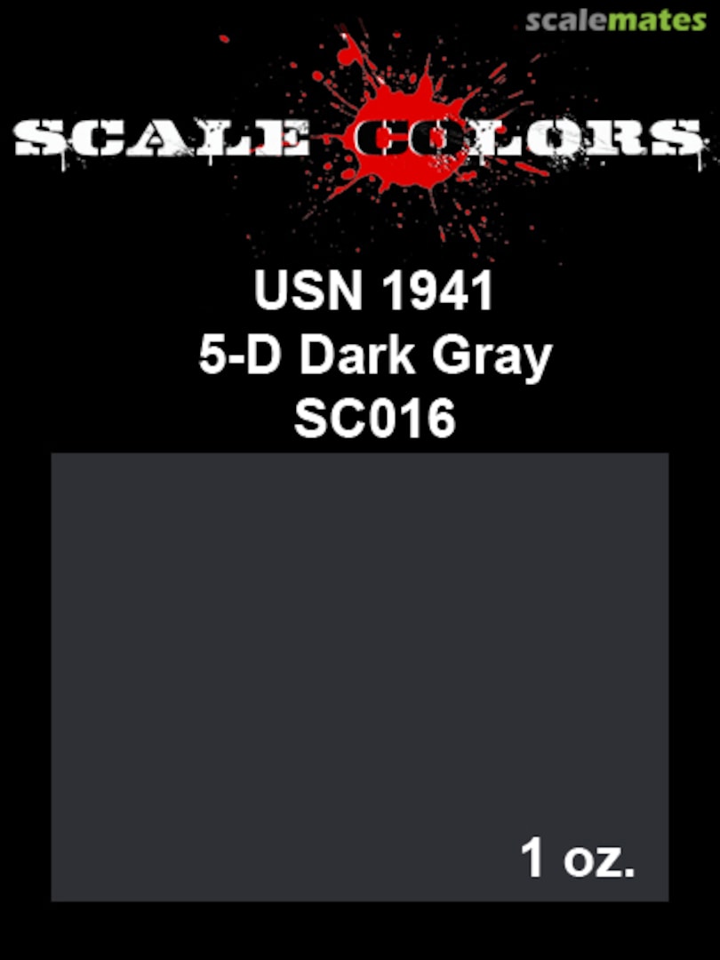 Boxart US Navy 5-D Dark Gray 1941 SC016 Scale Colors Boxart US Navy 5-D Dark Gray 1941 SC016 Scale Colors