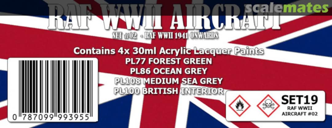 Boxart RAF WWII 1941 ONWARDS Colour Set #2 SET19 SMS