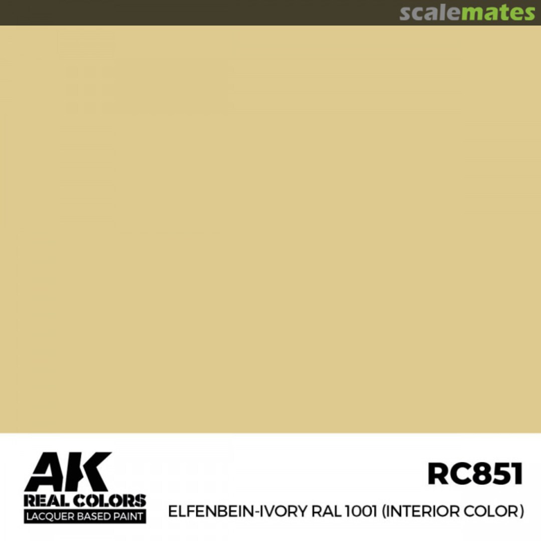 Boxart Elfenbein-Ivory RAL 1001 (Interior Color) RC851 AK Real Colors Boxart Elfenbein-Ivory RAL 1001 (Interior Color) RC851 AK Real Colors