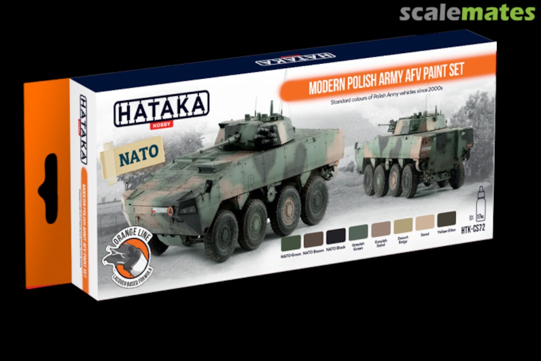 Boxart Modern Polish Army AFV paint set HTK-CS72 Hataka Hobby Orange Line Boxart Modern Polish Army AFV paint set HTK-CS72 Hataka Hobby Orange Line