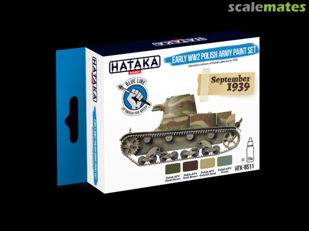 Boxart Early WW2 Polish Army paint set HTK-BS11 Hataka Hobby Blue Line