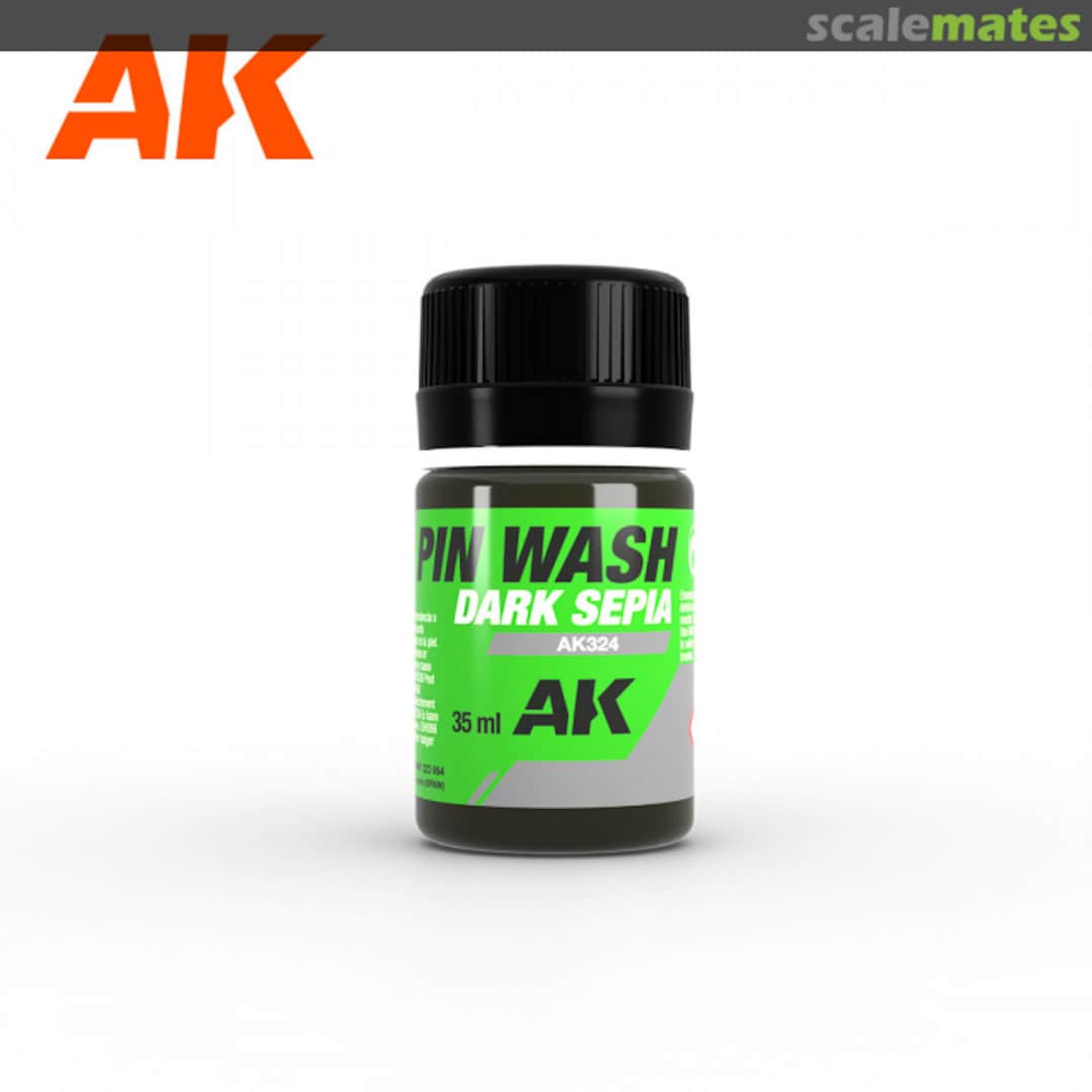 Boxart Pin Wash Dark Sepia AK 324 AK Interactive