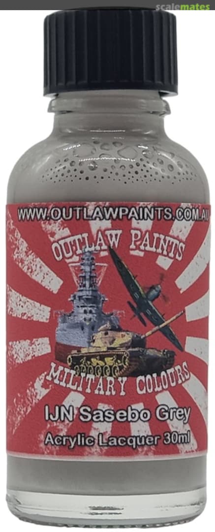 Boxart Japanese Military Colour - IJN Sasebo Grey OP058MIL Outlaw Paints Boxart Japanese Military Colour - IJN Sasebo Grey OP058MIL Outlaw Paints