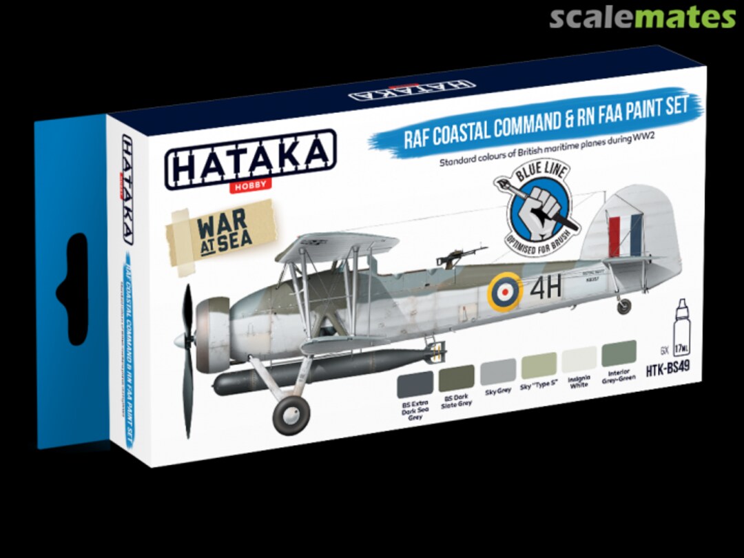 Boxart RAF Coastal Command & RN FAA paint set HTK-BS49 Hataka Hobby Blue Line Boxart RAF Coastal Command & RN FAA paint set HTK-BS49 Hataka Hobby Blue Line