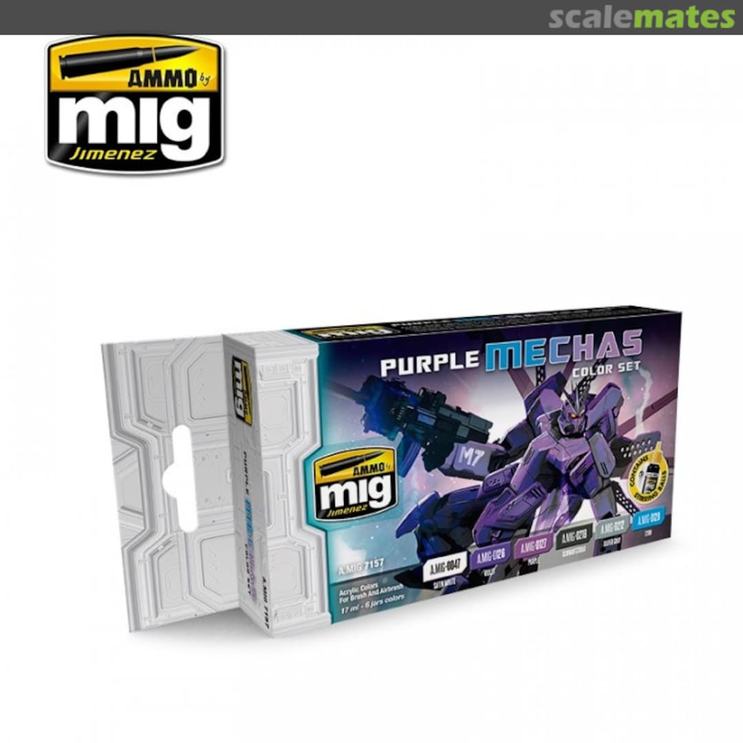 Boxart Purple Mechas Color Set  Ammo by Mig Jimenez
