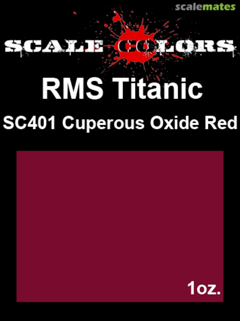 Boxart RMS Titanic Cuperous Oxide Anti-Fouling Red SC401 Scale Colors Boxart RMS Titanic Cuperous Oxide Anti-Fouling Red SC401 Scale Colors