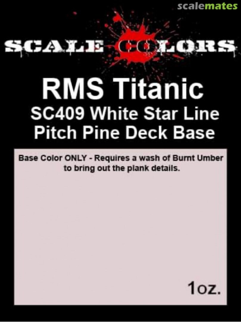 Boxart RMS Titanic Pitch Pine Deck Base SC409 Scale Colors Boxart RMS Titanic Pitch Pine Deck Base SC409 Scale Colors